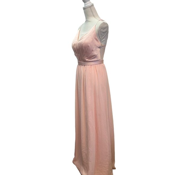 WHITE by Vera Wang Blush Pink Formal Special Occasion Maxi Dress Gown Size 4 - Picture 3 of 10